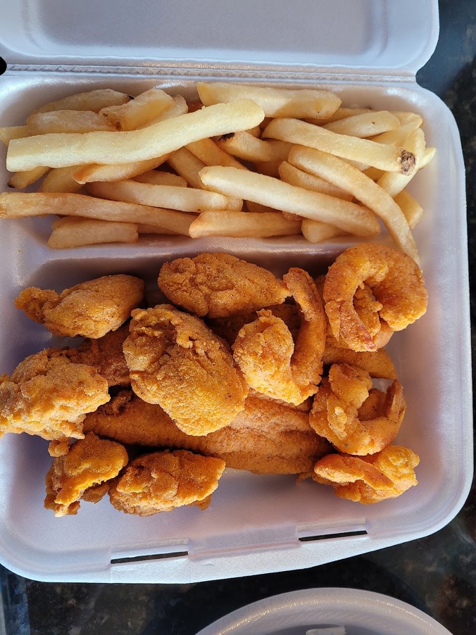Catfish-Popcorn Shrimp
